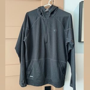 North Face 1/4 Zip Pullover Hoodie -Grey -L